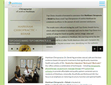 Tablet Screenshot of markhamchirorehab.com